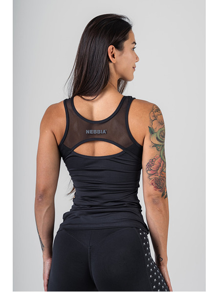 Nebbia Fitness-Tanktop MESH 444 S,schwarz