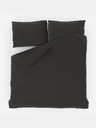 Kvalitex French Solid Cotton Bedding 200x200, 70x90cm dark grey