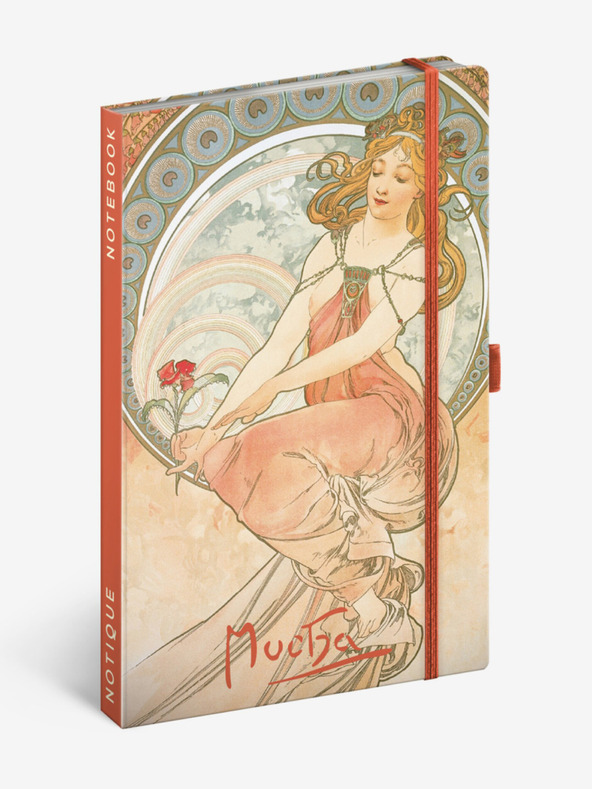 NOTIQUE NOTIQUE Notizen Alfons Mucha - Malerei, liniert, 13 x 21 cm