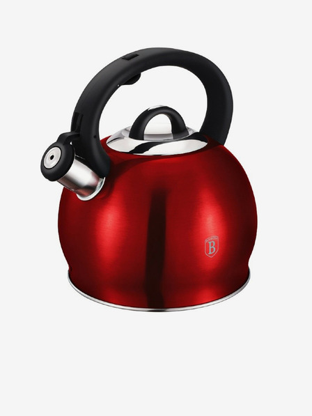 Berlingerhaus Pfeifkessel Edelstahl 3 L Burgundy Metallic Line BERLINGERHAUS