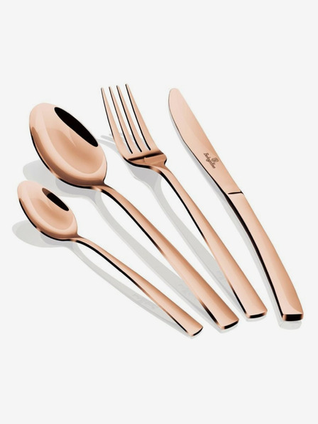 Berlingerhaus 16-teiliges Besteck-Set Edelstahl Spiegel Rosegold Metallic Line BERLINGERHAUS