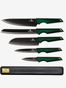 Berlingerhaus 5-teiliges Messerset mit Antihaftbeschichtung und Magnethalter BERLINGERHAUS Emerald Collection