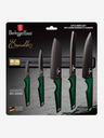 Berlingerhaus 5-teiliges Messerset mit Antihaftbeschichtung und Magnethalter BERLINGERHAUS Emerald Collection