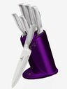 Berlingerhaus Messerset im Ständer 6-teilig Royal Purple Metallic Line Kikoza Kollektion BERLINGERHAUS