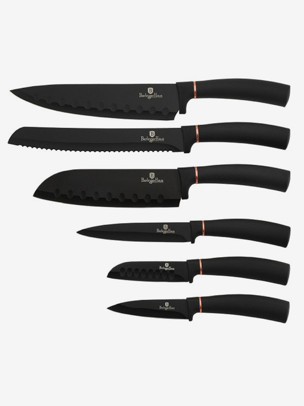 Berlingerhaus 6-teiliges Messerset mit Antihaftbeschichtung BERLINGERHAUS Black Rose Collection