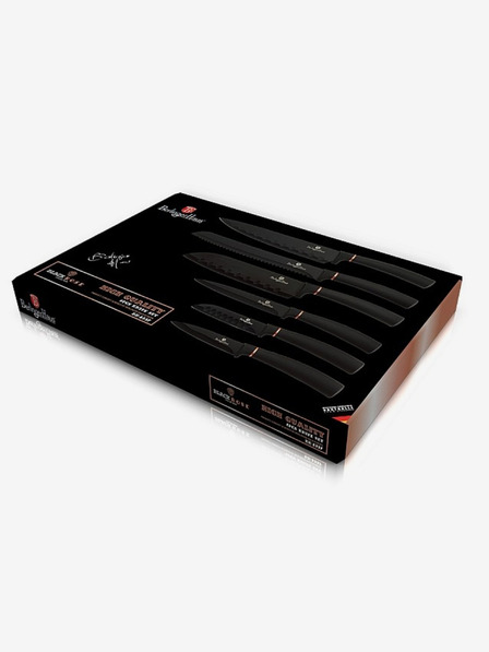 Berlingerhaus 6-teiliges Messerset mit Antihaftbeschichtung BERLINGERHAUS Black Rose Collection