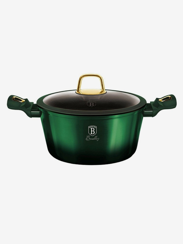 Berlingerhaus Kasserolle mit Deckel und Titanoberfläche 20 cm Kollektion Emerald BERLINGERHAUS