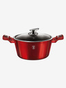 Berlingerhaus Kochtopf mit Marmoroberfläche und Deckel 24 cm Burgundy Metallic Line BERLINGERHAUS