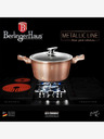 Berlingerhaus Kochtopf mit Marmoroberfläche und Deckel 24 cm Rosegold Metallic Line BERLINGERHAUS