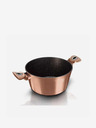 Berlingerhaus Kasserolle mit Marmoroberfläche und Deckel 30 cm Rosegold Metallic Line BERLINGERHAUS