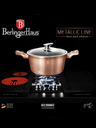 Berlingerhaus Kasserolle mit Marmoroberfläche und Deckel 30 cm Rosegold Metallic Line BERLINGERHAUS