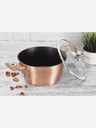 Berlingerhaus Kasserolle mit Marmoroberfläche und Deckel 28 cm Rosegold Metallic Line BERLINGERHAUS