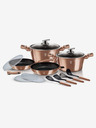 Berlingerhaus Geschirrset mit Marmoroberfläche 13 tlg. Rosegold Metallic Line BERLINGERHAUS