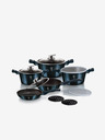 Berlingerhaus 13er-Set Aquamarin Metallic Line BERLINGERHAUS Geschirr mit Marmoroberfläche