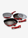 Berlingerhaus Pfannen-Set mit abnehmbarem Griff 5-teilig Burgundy Metallic Line Grill BERLINGERHAUS
