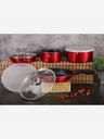 Berlingerhaus Kochgeschirr-Set mit abnehmbarem Griff 9-teilig Burgundy Metallic Line BERLINGERHAUS