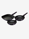 Berlingerhaus Grillpfanne mit Titanium-Oberfläche 3er Set Purple Eclipse Collection BERLINGERHAUS