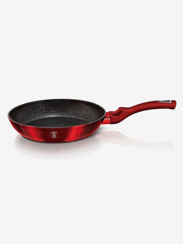 Berlingerhaus Pfanne mit Marmoroberfläche BERLINGERHAUS Burgundy Metallic Line (24 cm)