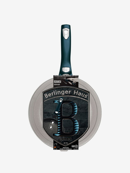Berlingerhaus Grillpfanne mit abnehmbarem Griff + Deckel 24 cm BERLINGERHAUS Metallic Line Aquamarine Edition