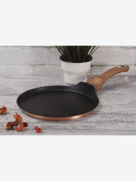 Berlingerhaus Crêpespfanne mit Marmoroberfläche 25 cm Rosegold Metallic Line BERLINGERHAUS