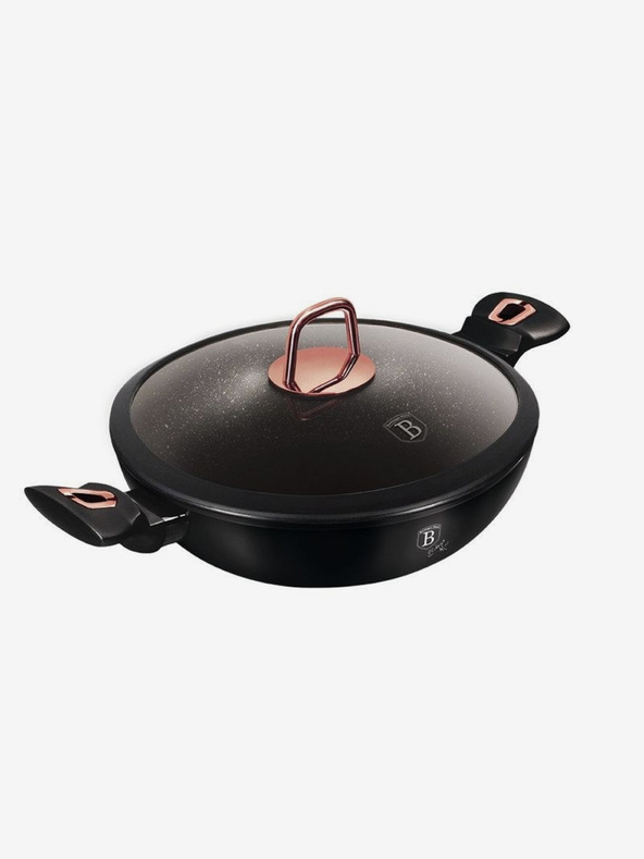 Berlingerhaus WOK-Pfanne mit Deckel 30 cm Black Rose Collection BERLINGERHAUS