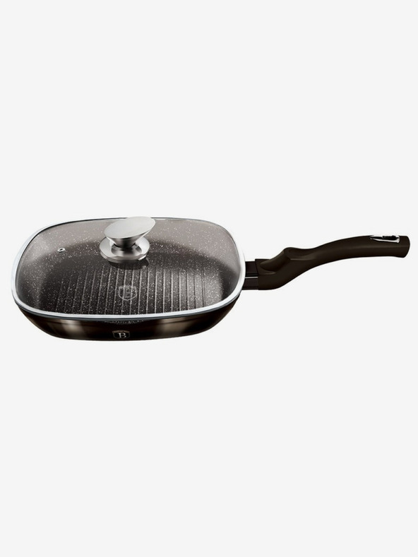 Berlingerhaus Grillpfanne mit Deckel 28 cm Shiny Black Collection BERLINGERHAUS