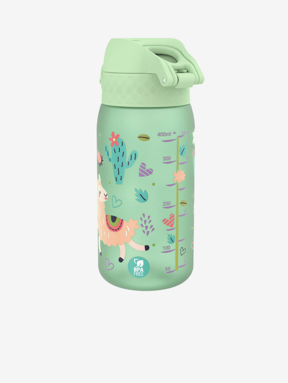 ION8 Hellgrüne gemusterte Ion8 Leak Proof Flasche Lamas (350 ml)