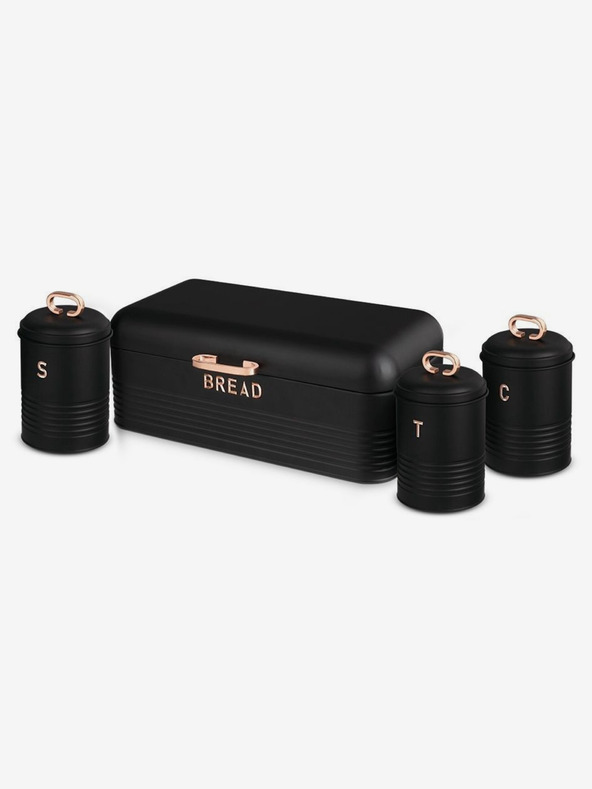Berlingerhaus Brot- und Lebensmitteldosenset 4-teilig Black Rose Collection BERLINGERHAUS