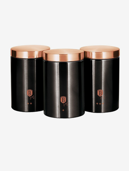Berlingerhaus Set mit drei Vorratsdosen BERLINGERHAUS Black Rose Collection