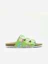 Richter Grüne geblümte Richter-Slipper für Mädchen