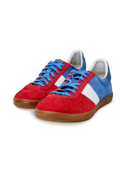 BOTAS *** Herren Lederturnschuhe / Sneakers Blau-Weiß-Rot Botas Spider Tricolor