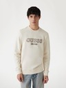 Guess Jeans Herren beiges Sweatshirt mit gesticktem Logo Guess Jeans