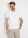 Guess Jeans Herren Weißes Slim Fit T-Shirt G011 Small Triangle Logo Guess Jeans