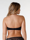 Wonderbra Schwarzer trägerloser Damen-Spitzen-BH Wonderbra ULTIMATE LACE STRAPLESS BRA
