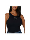 Guess Jeans Damen schwarzes Top mit 4G-Logo Guess Jeans