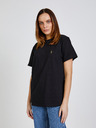 DOBRO Schwarzes Unisex-T-Shirt mit Bienenstickerei GOOD. for Forsage