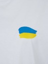 DOBRO Weißes Oversize-T-Shirt für Damen No need for words aus der Kollektion DOBRO. for Ukraine