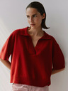 Sofie Schnoor Rotes Damen-Woll-Pullover-Shirt Sofie Schnoor