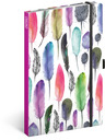 NOTIQUE NOTIQUE Notes Federn, liniert, 13 x 21 cm