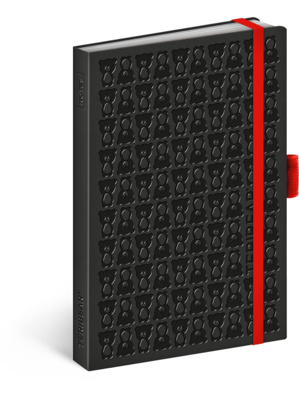 NOTIQUE NOTIQUE Notes Teribear, schwarz, gefüttert, 9 x 13 cm