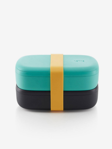 Lékué Schwarz-türkisfarbene Lunchbox Lékué LunchBox To Go (1000 ml)