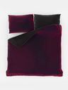 Kvalitex Verlängerte Satin-Bettwäsche LUXURY COLLECTION 140x220, 70x90cm bordeaux / schwarz Kvalitex