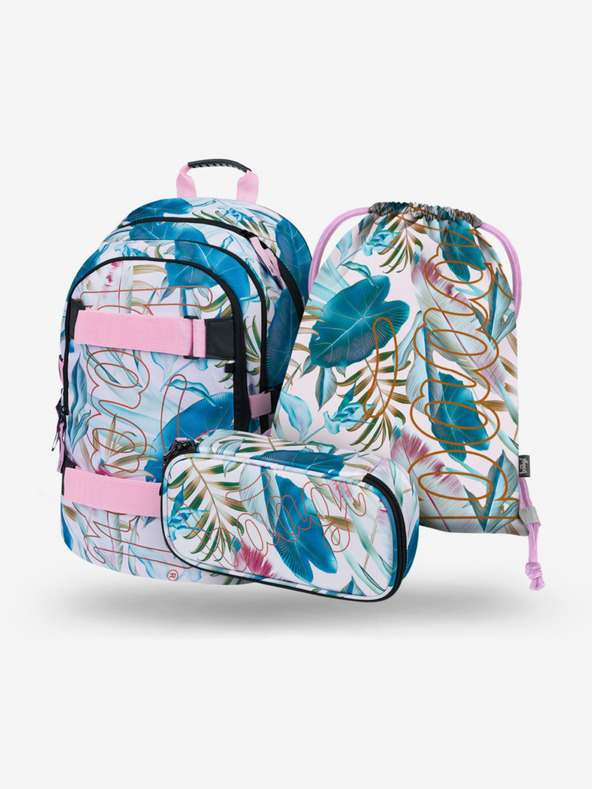 BAAGL  BAAGL 3 SET Skate Leafs: Rucksack, Mäppchen, Tasche BAAGL