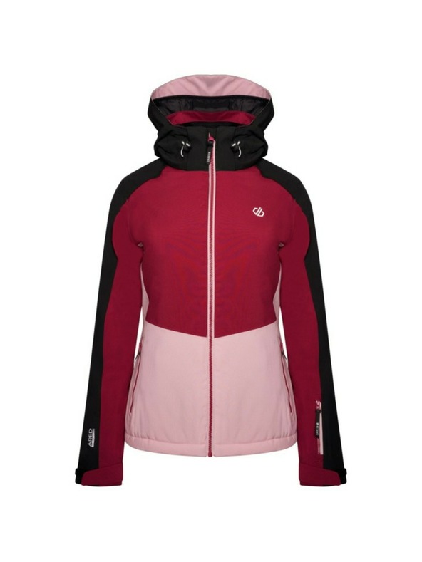 Dare 2B Rosa und rote wasserdichte Damen-Winterjacke mit Kapuze Dare 2B Enclave II