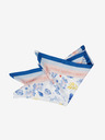 ZOOT.collab Blauer und rosa Damenschal mit Blumenmuster aus der BESKY by ZOOT Kollektion