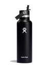 Hydro Flask Hydro Flask Edelstahl-Thermoflasche mit Standardmundstück und Strohhalmverschluss 21 oz (621 ml) Schwarz