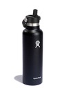 Hydro Flask Hydro Flask Edelstahl-Thermoflasche mit Standardmundstück und Strohhalmverschluss 21 oz (621 ml) Schwarz