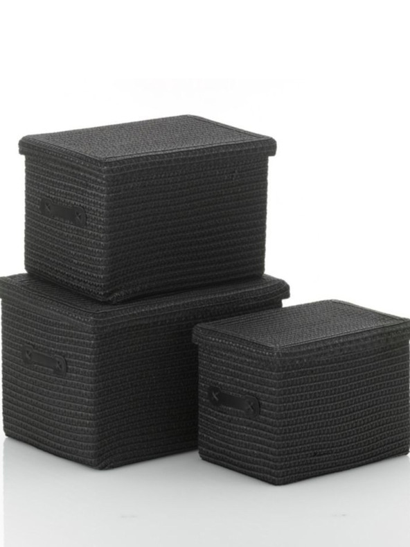 Kela RIMOSSA Korb-Set 3 Stück schwarz KELA