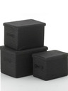 Kela RIMOSSA Korb-Set 3 Stück schwarz KELA