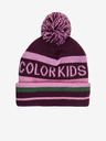 Color Kids Rosa und lila Wintermütze für Mädchen mit Bommel Color Kids